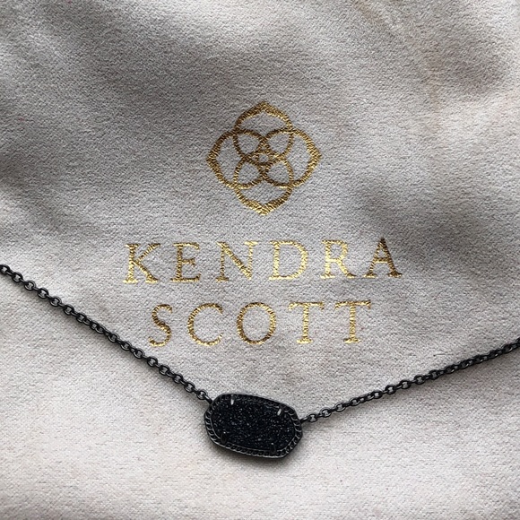 Kendra Scott Jewelry - Kendra Scott Elisa Pendant Necklace - Black Drusy